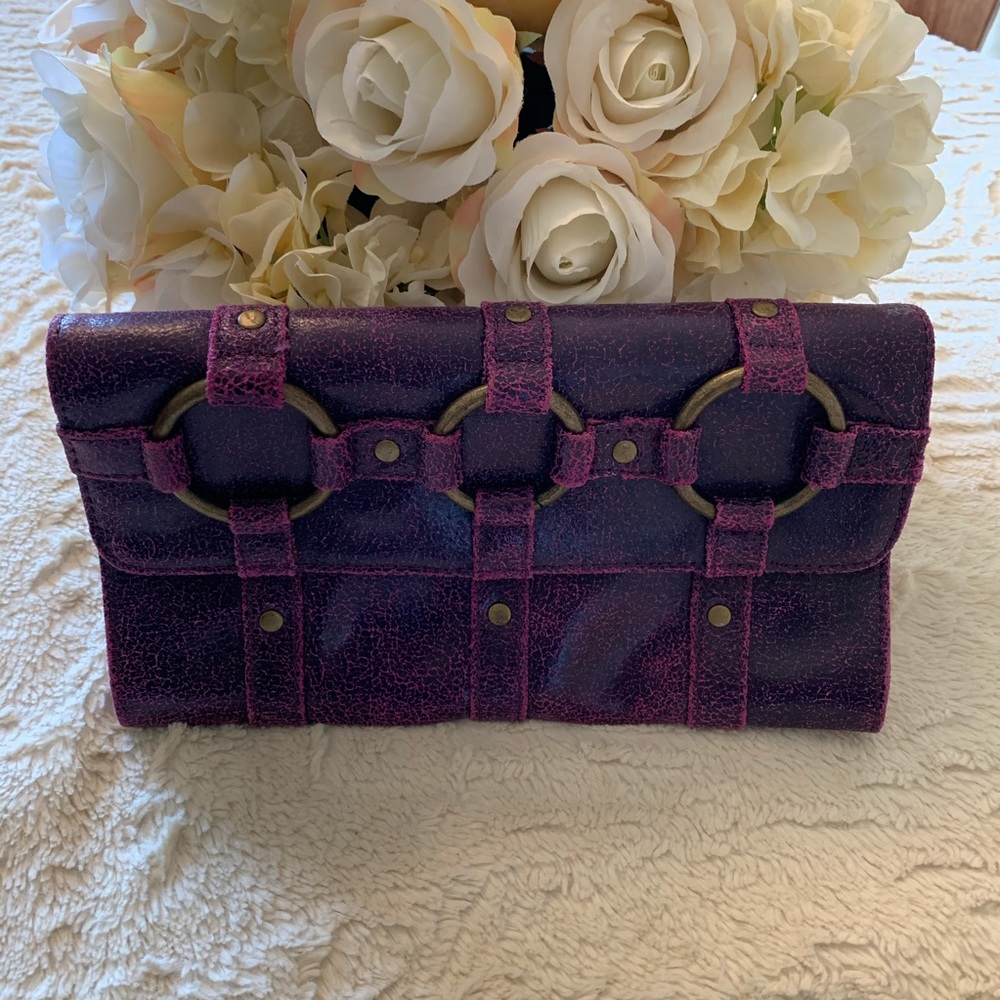 Jasmine Distressed Leather Clutch